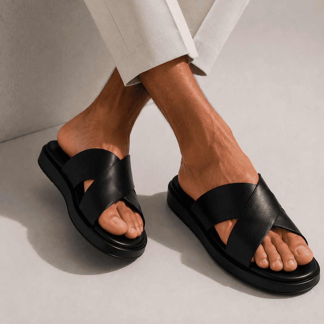 OSTELLA™ | Sandales Croisées Noir