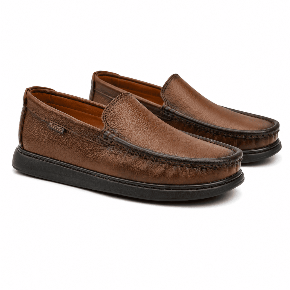 OSTELLA™ | Mocassins en Cuir Marron
